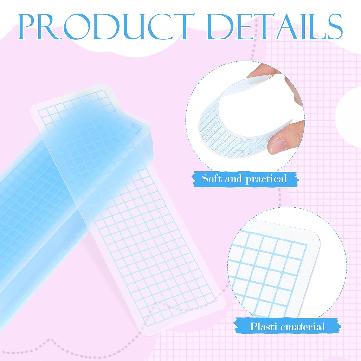 STOBOK 40Pcs PVC Washi Cards Tape Organizer Thick Rounded Corner Plastic Organizer for Scrapbooking DIY Crafts and Journaling Decorative Washi Cards