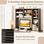Tangkula Desktop Bookshelf, 3-Tier Desk Display Rack Organizer - Image 7