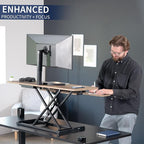 VIVO 48 inch Desk Converter, K Series, Height Adjustable Sit to Stand Riser - Image 4