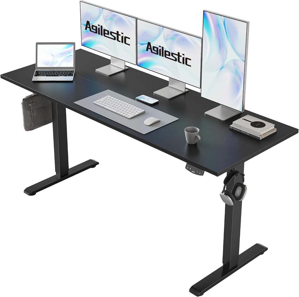 Agilestic Electric Standing Desk, Large 60 x 24 Inches Height Adjustable Desk