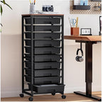 SYKIARIOL Rolling Cart with Drawers, 10 Drawer Rolling Cart, Rolling storage by SYKIARIOL