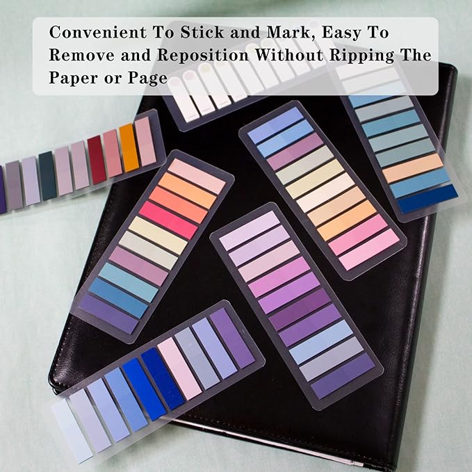 ELII 800pcs Books Tabs for Annotating, Sticky Tabs Clear Sticky Notes, Page - Image 4
