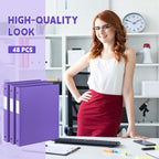 Henoyso 48 Pcs 3 Ring Binder 0.5 Inch Round Fits Letter Size 8.5'' x 11'' Paper - Image 7