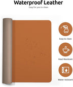 YSAGi Leather Desk Pad Protector, Office Desk Mat, Large Mouse Pad, Non-Slip PU - Image 4