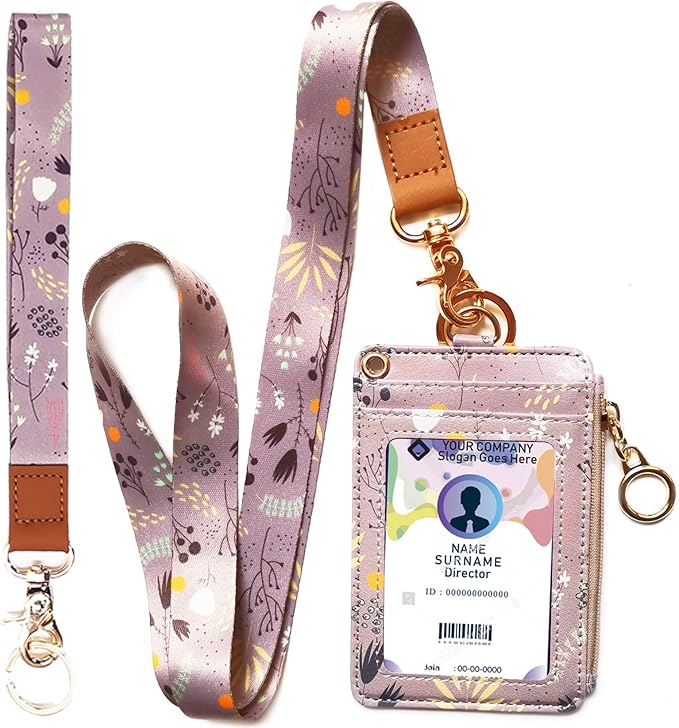 bolimoss Wallet Lanyard for id Badges, lanyards for id Badges for Women by BOLIMOSS