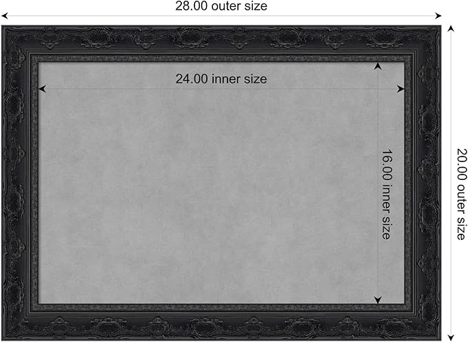 Amanti Art Black Framed Magnetic Board 20x28 Medium Vision Board - Image 2