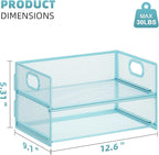 Marbrasse 2 Tier Paper Organizer Letter Tray, Mesh File Organizer - Image 5