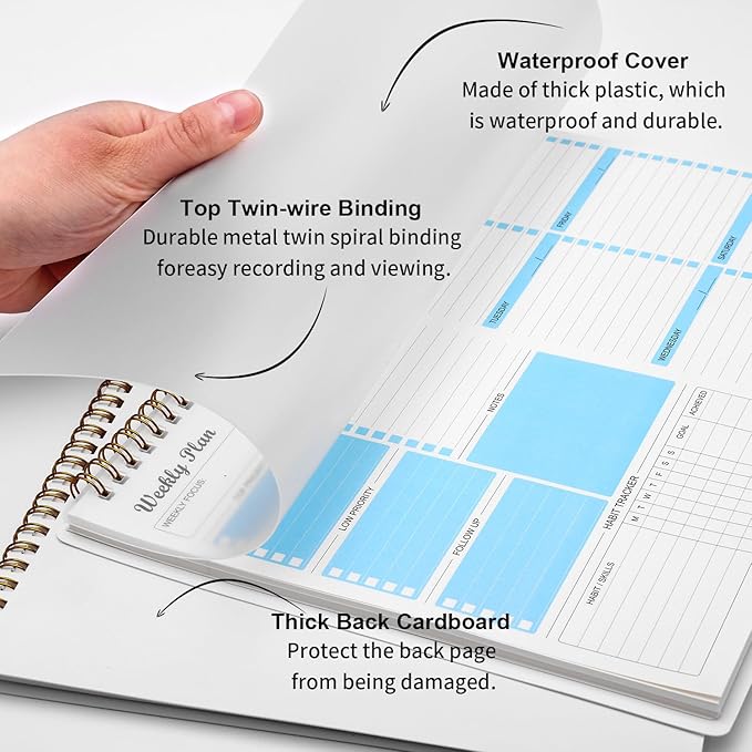 Weekly Planner Notepad Undated Weekly Schedule Planner To Do List Notebook - Image 4