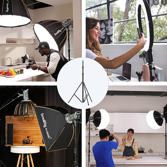 SMALLRIG Photography Light Stand 110"/9.2ft/280cm, Air-Cushioned Aluminum Photo - Image 9