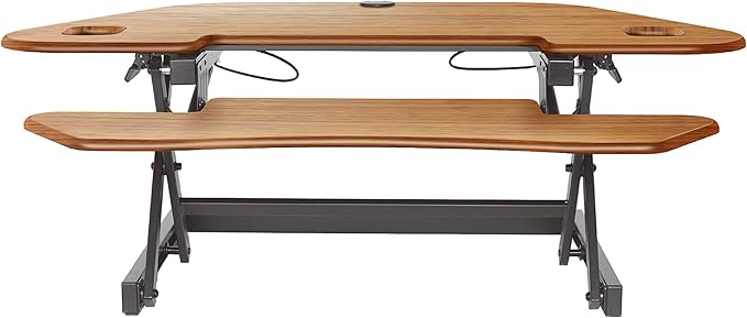 Rocelco 46" Height Adjustable Corner Standing Desk Converter - Image 8