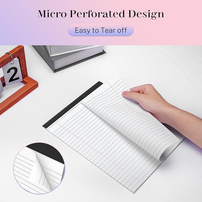 12 Pack Legal Pads 8.5 x 11 Wide Ruled Note Pads 8.5 x 11 Inch Notepads Micro - Image 3