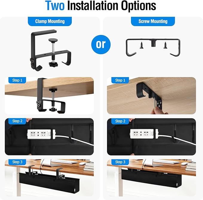 Under Desk Cable Management Tray - Image 6
