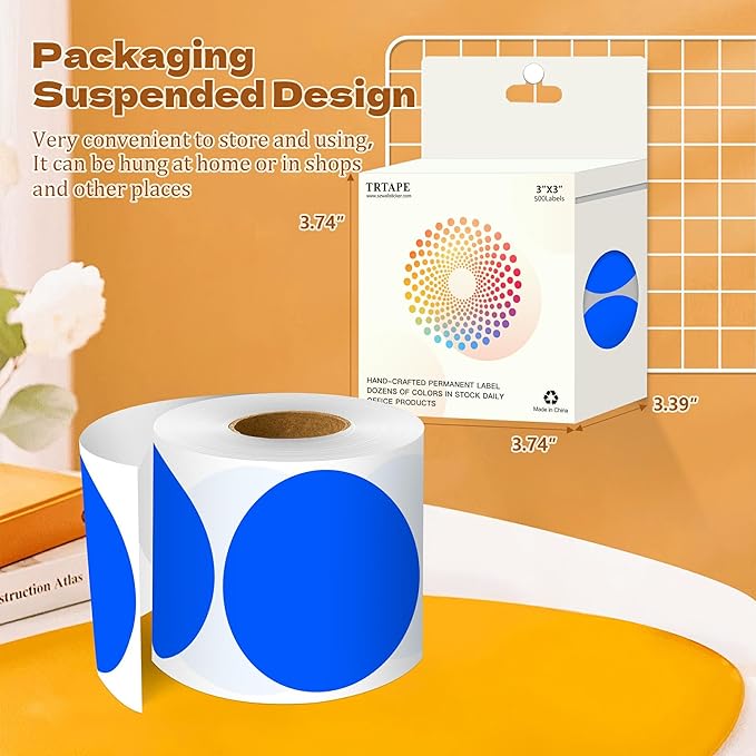 3 Inch Round Color Coding Labels - Image 3