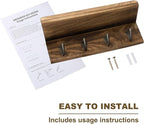 HRONRAD Rustic Key Holder for Wall, Farmhouse Wall Shelf - Image 7