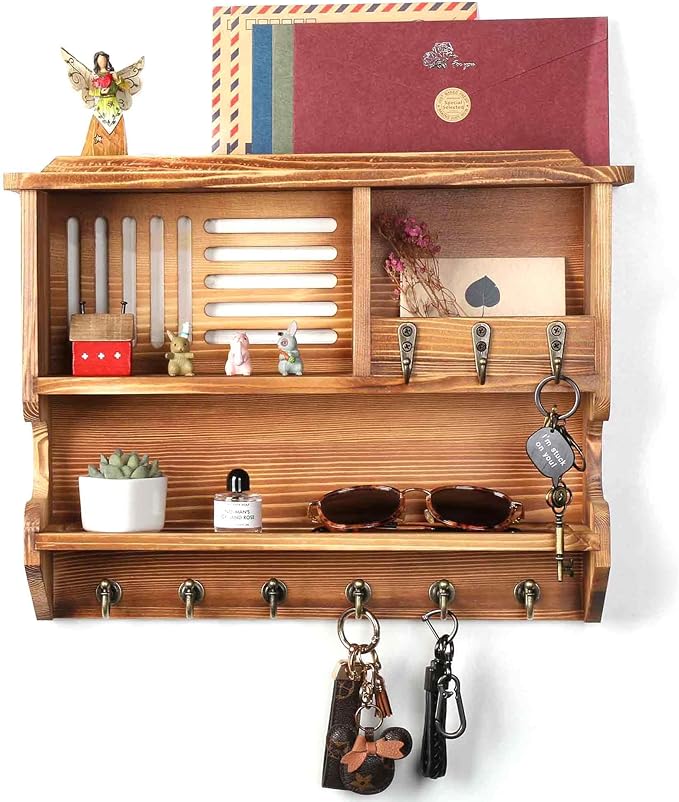 Mutsault Key Holder for Wall, Mail and Key Holder for Home Decor, Key and Mail - Image 2