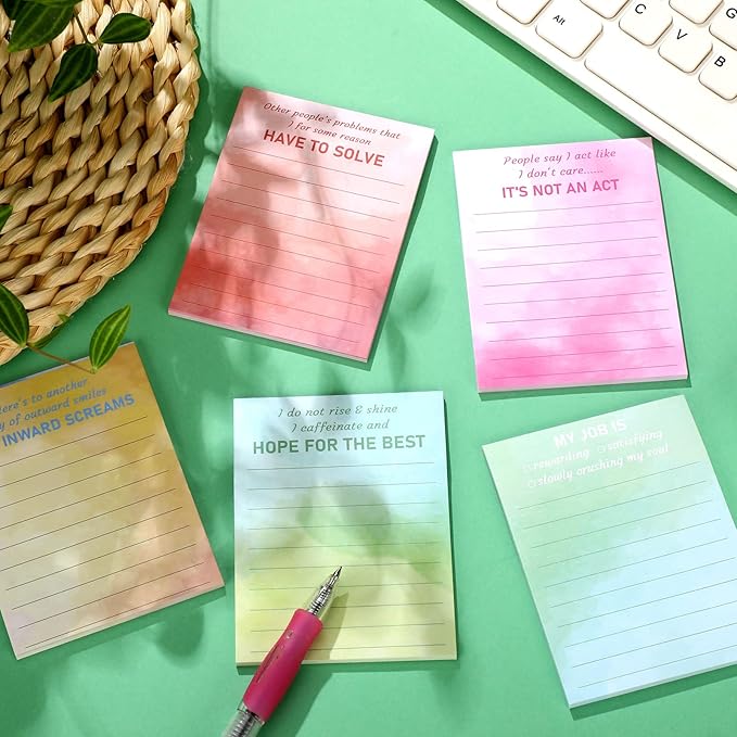 Funny Notepads with Sayings Sticky Funny Office Supplies to Do List Sarcastic - Image 4