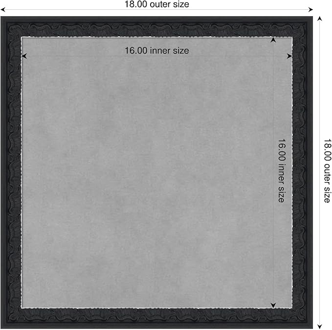 Amanti Art Black Framed Magnetic Board 18x18 Small Vision Board - Image 2