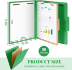 Skyygemm 36 Pcs Classification Folders Letter Size, 1 Divider Pressboard File - Image 2