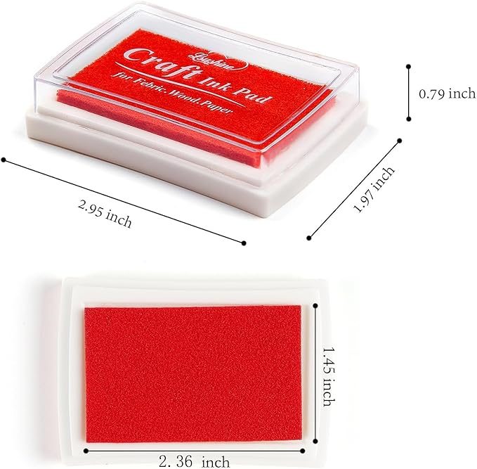 Lsushine Craft Ink Pad Stamps Partner DIY Color, 15 Color Craft Ink Pad - Image 4
