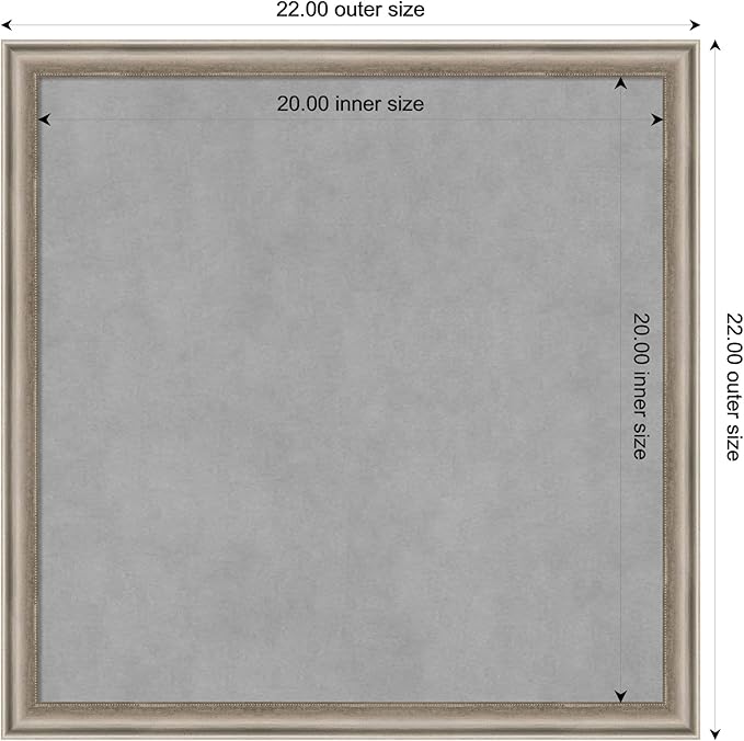 Amanti Art Silver Framed Magnetic Board 22x22 Medium Vision Board - Image 3