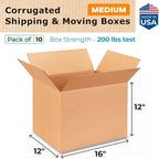 Medium Shipping & Moving Boxes 16x12x12 inches - Image 2