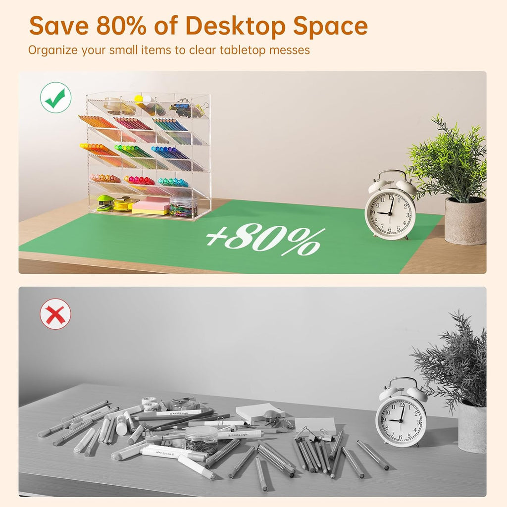 beygorm acrylic vertical marker organizer for 150 markers shown in use