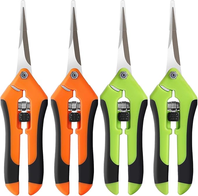 BEoffer 4 Pack Pruning Shears, 6.5 Inch Garden Scissors Gardening Hand Pruning by BEofferDirect