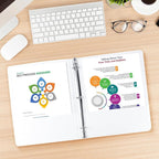 CIXILDTS 1-inch Round Ring Binder, Durable 1" 3 Ring Binder Fit Letter Size - Image 7