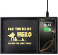 Gifts for Dad Valet Tray, Built-in Wireless Charger, Nightstand Organizer