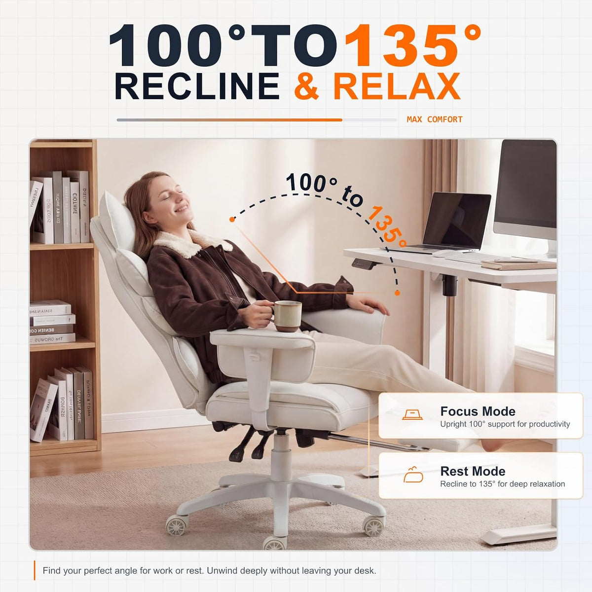 Dowinx Big and Tall Office Chair with Pocket Spring Cushion,High Back Compute...