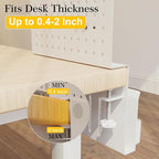 Henitol Clamp-on Desk Pegboard, Desk Side Storage, Steel Privacy Panel - Image 2