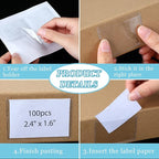Jeyiour 100 Pcs Label Holders Adhesive Nameplate Pockets Storage Bin Labels - Image 3