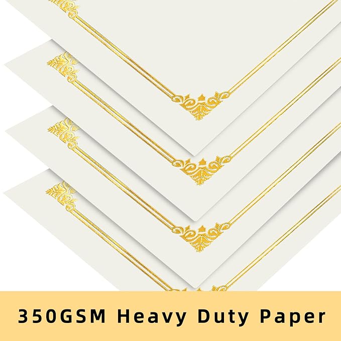 HAUTOCO 50 Packs Certificate Holders, Cream Color Diploma Folders Certificate - Image 4
