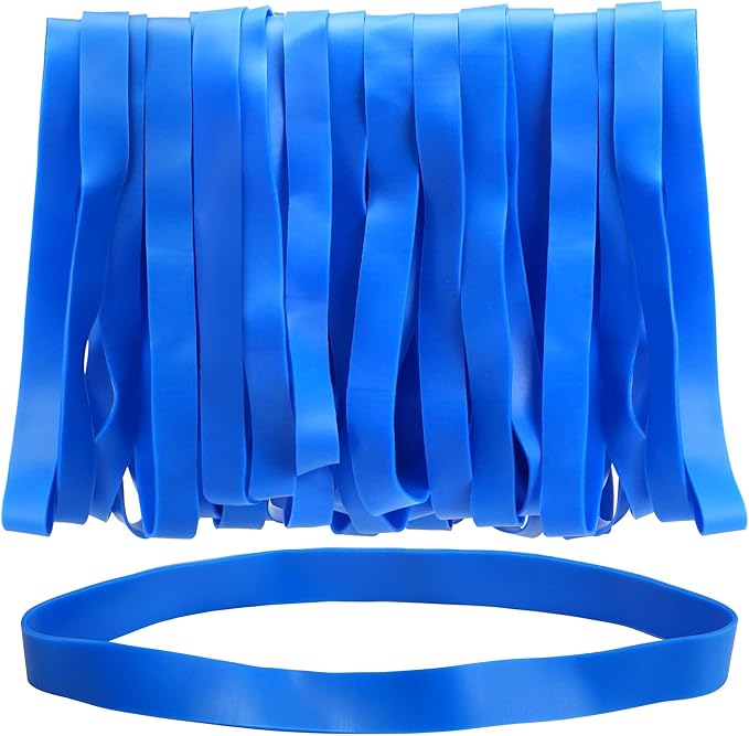 LotFancy Large Rubber Bands, Heavy Duty Blue Long Rubber Bands by LotFancy