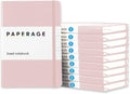 PAPERAGE Lined Journal Notebook, 10 Pack, 160 Pages, Medium 5.6 in x 8 in by PAPERAGE
