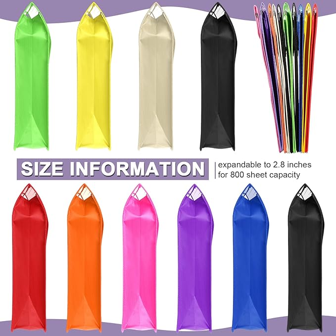 10 Pieces Plastic File Folders Envelope Expanding File Wallet Organizer - Image 4