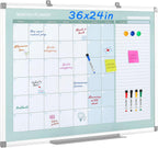 MAKELLO Dry Erase Calendar for Wall 36" x 24", Large White Board Calendar