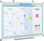 MAKELLO Dry Erase Calendar for Wall 36" x 24", Large White Board Calendar by MAKELLO