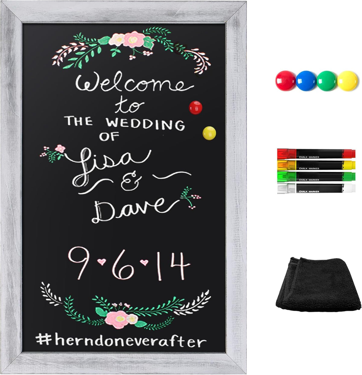 SELEAD Magnetic Chalkboard Words Sign