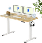 FLEXISPOT EN1 Solid Wooden Single-Piece Standing Desk, 48 x 24 Inches Sit Stand