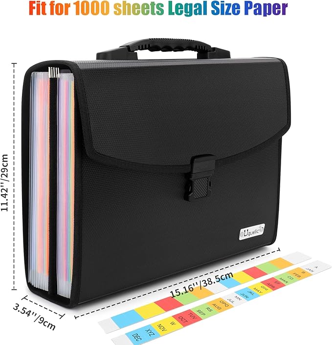 Uquelic 26 Pockets Expanding File Folder - Image 3