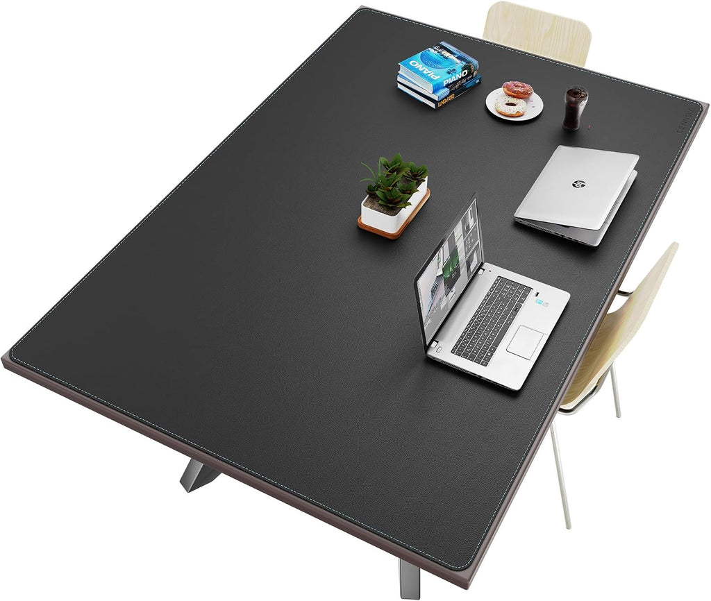 CENNBIE HUGE180 70.8" x 47" Black Leather Desk Mat