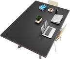 CENNBIE HUGE180 70.8" x 47" Black Leather Desk Mat