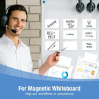 HOMiDEK Reusable Magnetic Sticky Notes, Dry Erase Magnets Magnetic Labels - Image 3