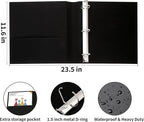 LETVPVOW Vintage Hardback 3 Ring Binder 1.5 Inch, Professional Leather Binder 3 - Image 3