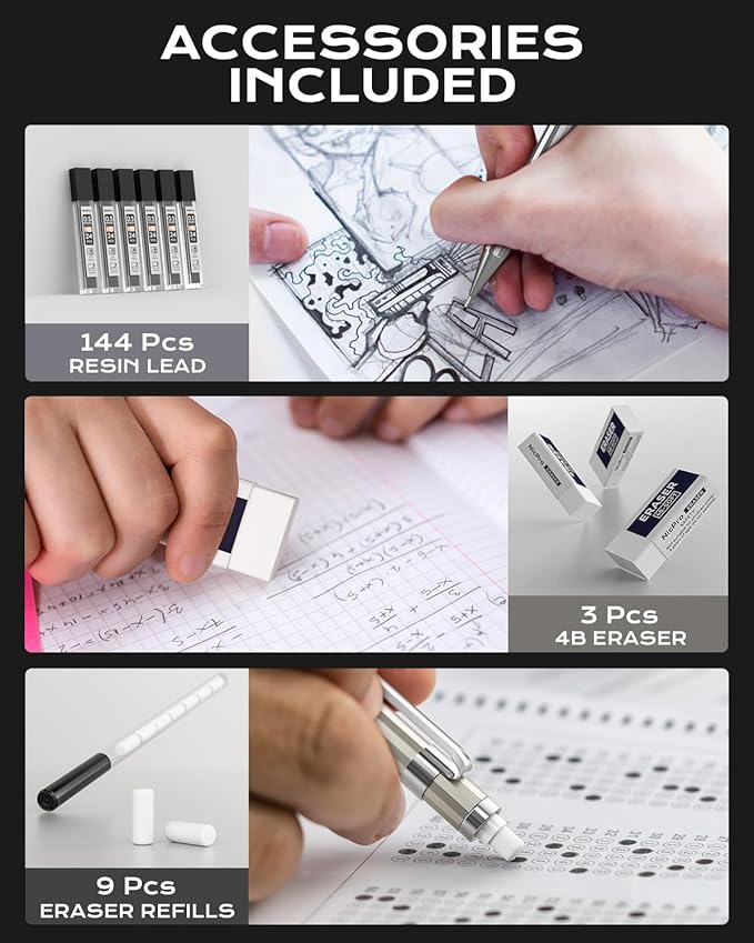 Nicpro 4 Pack Mechanical Pencil 0.5 mm - Image 5