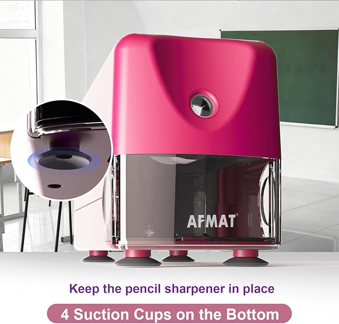 AFMAT Electric Pencil Sharpener, Cordless & Rechargeable, Heavy Duty Classroom - Image 7