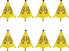 20 inch Wet Floor Sign 8 Pcs, Pop up Foldable Wet Safety Signs