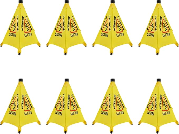 20 inch Wet Floor Sign 8 Pcs, Pop up Foldable Wet Safety Signs by Unknown
