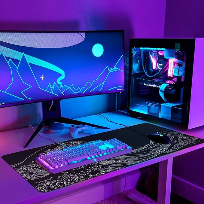 iCasso Mousepad, Gaming Mouse Pad, XXL Large Desk Mat, Big Rubber Base Mouse Mat - Image 6